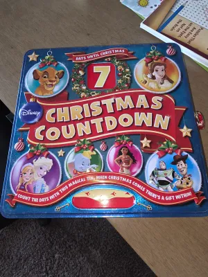 Christmas countdown tin and book