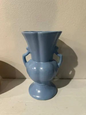 Sale Photo Thumbnail #30: Light Blue Art Deco Style Ceramic Vase