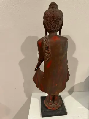 Sale Photo Thumbnail #2: Carved Buddha Figure 2ft tall