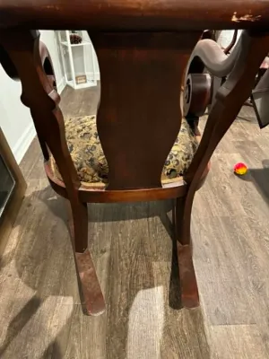 Sale Photo Thumbnail #12: Empire-style carved mahogany rocking chair