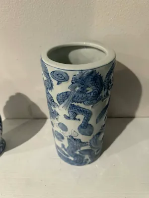 Sale Photo Thumbnail #34: Blue & White Dragon vase