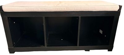 Sale Photo Thumbnail #427: 3-Cube Entryway Storage Bench  with Padded Top Seating Cushion