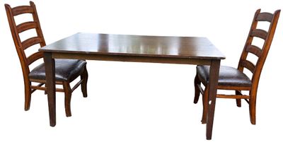 Sale Photo Thumbnail #609: Espresso Brown Dining Room Table with 2 Chairs