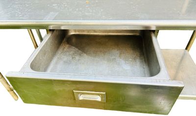 Sale Photo Thumbnail #323: Stainless Steel Table with Drawer - 72" x 30"W x 34 3/4" (6ft x 2ft 6" W x 2ft 10 3/4")