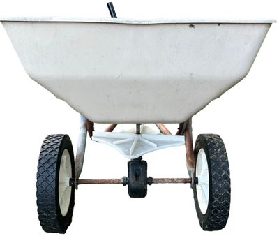 Sale Photo Thumbnail #597: Vintage Push-Style Garden Cart or Lawn Spreader