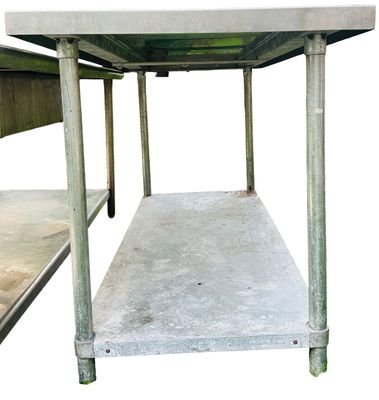 Sale Photo Thumbnail #305: Stainless Steel Medium Table with Rod Holder | 60"L x  29 1/2"W x 34 3/4"H (5ft L x 2ft 5 1/2" W x 2ft 10 3/4")