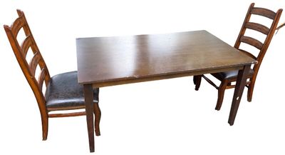 Sale Photo Thumbnail #610: Espresso Brown Dining Room Table with 2 Chairs
