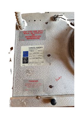 commercial walk-in cooler or freezer evaporator unit (unit cooler) featuring an exposed finned aluminum coil