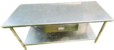 Sale Photo Thumbnail #322: Stainless Steel Table with Drawer - 72" x 30"W x 34 3/4" (6ft x 2ft 6" W x 2ft 10 3/4")