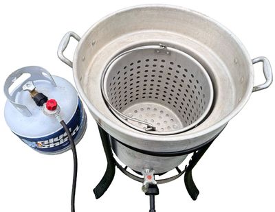 Sale Photo Thumbnail #402: Turkey Deep Fryer Stove with Deep Frying Basket 