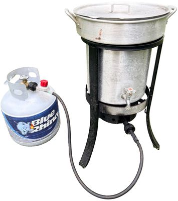 Sale Photo Thumbnail #401: Turkey Deep Fryer Stove with Deep Frying Basket 