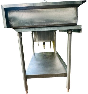 Sale Photo Thumbnail #355: Stainless Steel DOUBLE Sink - 10Ft X 30" X 40 5/8" | Bottom Shelf: 45" x 23" x 19" | Sink: 20 3/4" X 20 3/4" X 12" Deep