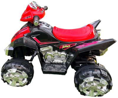 Sale Photo Thumbnail #494: AV-01 Hero 4-Wheeler for Kids, a battery-powered ride-on toy quad in red and black
** Needs charger