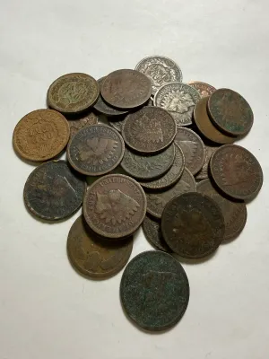 Sale Photo Thumbnail #10: 27 CORRODED & POROUS CIRCULATED INDIAN HEAD LOT AS PICTURED. $5 DOMESTIC SHIPPING.
