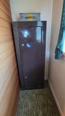 Gun safe with key and an additional smaller fireproof safe