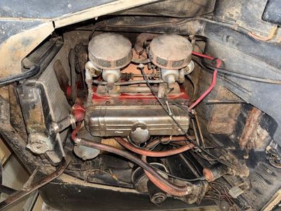 Sale Photo Thumbnail #48: WE HAD A MECHANIC LOOK AT THIS VEHICLE AND
IT DID TURN OVER BUT DID NOT START. 
IT NEEDS A NEW 6 VOLT BATTERY
THERE IS SOME COSMETIC DAMAGE TO THE PAINT ON HOOD AND ROOF. 
THERE IS SOME PITTING ON THE FRONT OF HOOD, NO OTHER BODY DAMAGE SEEN.
NONE OR VERY