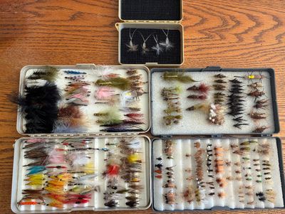 Sale Photo Thumbnail #80: Boxes of Fly fishing Flies