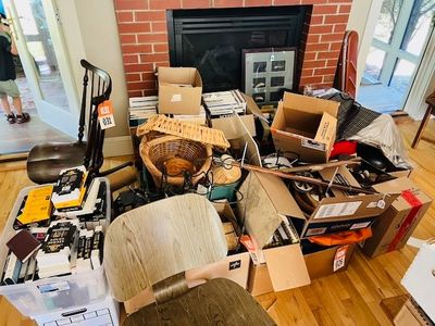 Sale Photo Thumbnail #38: 7 Boxes of Hardbound and Softbound Books - James Patterson, etc.