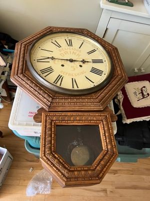 Sale Photo Thumbnail #37: School House Clock Coca Cola Dial