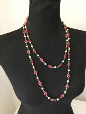 Vintage, pink rhinestone necklace