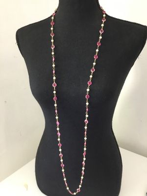 Vintage, pink rhinestone necklace