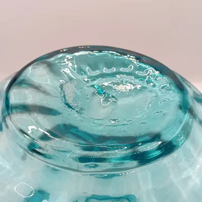 LOT 44: Vintage Handblown Blue Glass Vase