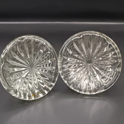 LOT 41: Vintage Jospeh Lorenzl-Style Art Deco Mirror Stand with Art Deco Glass Perfume Bottles