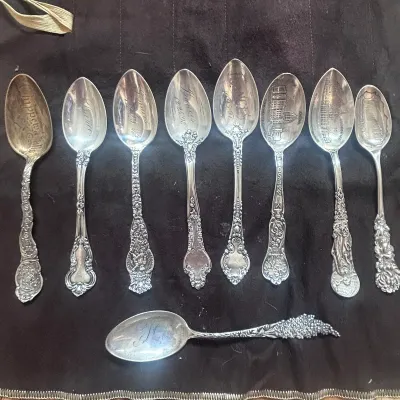 A sterling silver collector spoons