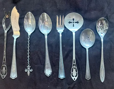 A sterling silver serving pieces