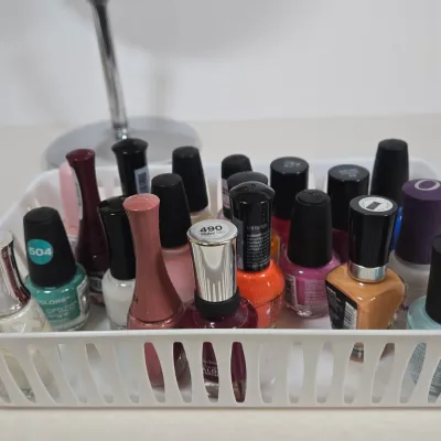 LOT 106: Manicure Kit, Nail Drills, Polishes, Makeup Brushes, Magnifying Mirror, and More