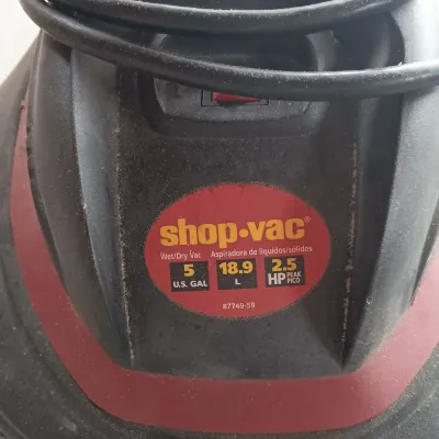 LOT 128: Garage Finds - 5 Gallon Shop Vac with an Assortment of Tools