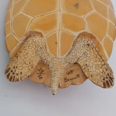 LOT 118: Val Bennett Signed and Numbered 39/50 Painted Bronze Turtle
