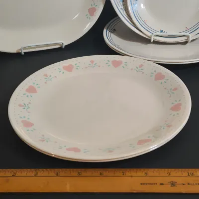 LOT 33: Vintage Corelle Tableware in "Forever Yours" and "Country Violets" Patterns