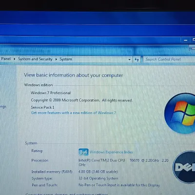LOT 132: Dell Vostro 1015 Laptop 250GB 4GB RAM