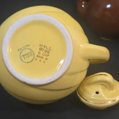 LOT 49: Vintage Sarma Studios Teapot and 2 Hall China Teapots