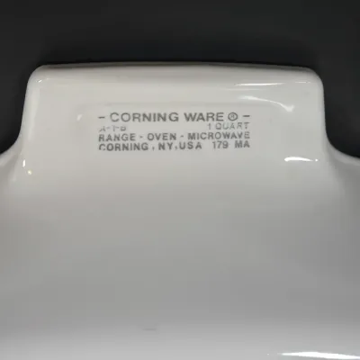 LOT 96: Vintage Corning Ware Blue Cornflower Covered Casserole Dishes & Square Baking Pan, Provincial Blue Square Casserole Dish, and...