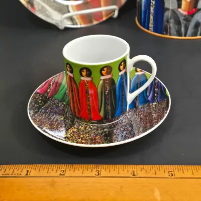 LOT 88: Limited-edition "Arte de Café" Tableware and Espresso Set Featuring the Artwork of Antonio Prats-Ventós/ with Original...