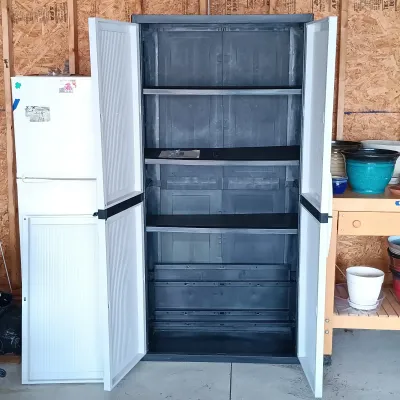 LOT 130: Garage Finds - Keter XL Utility Cabinet