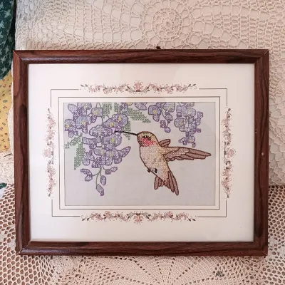 LOT 122: Vintage Quilt with Framed Embroidery, Vera Bradley Throw Blanket, Crocheted Blankets & More