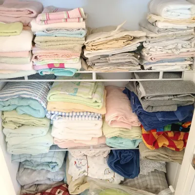 LOT 113: Large Closet Lot - Towels, Bed Linens & More