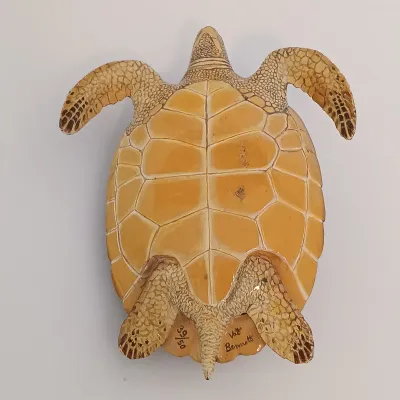 LOT 118: Val Bennett Signed and Numbered 39/50 Painted Bronze Turtle
