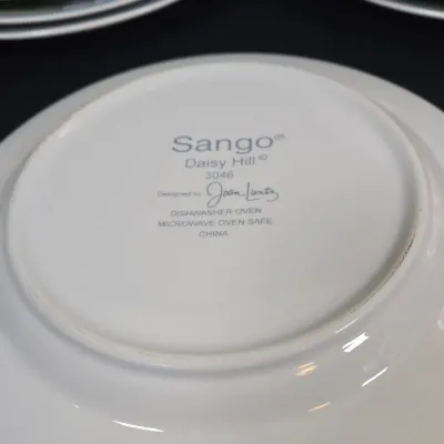 LOT 89: Sango Daisy Hill Coffee Mugs and Dessert Plates/ 8 Each