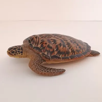 LOT 118: Val Bennett Signed and Numbered 39/50 Painted Bronze Turtle