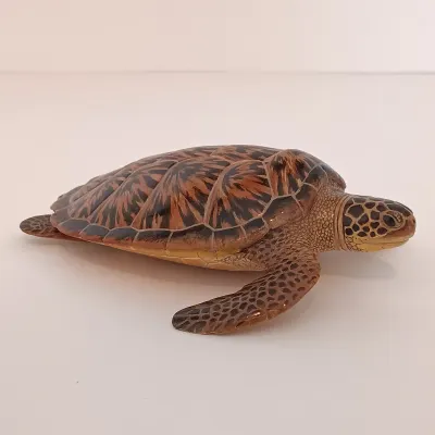 LOT 118: Val Bennett Signed and Numbered 39/50 Painted Bronze Turtle