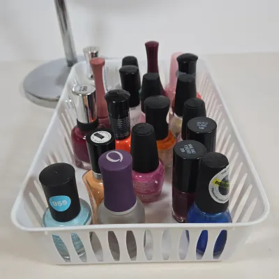 LOT 106: Manicure Kit, Nail Drills, Polishes, Makeup Brushes, Magnifying Mirror, and More