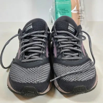 LOT 108: Brooks Women's Revel 'Grey Rose Gold' Running Shoes, Multiple Packs of Apex Shoe Inserts. and Shoe Horn