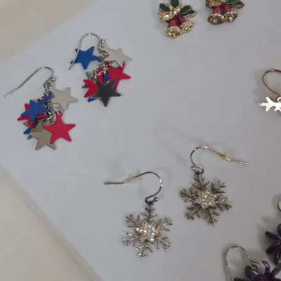 LOT 99: Fun, Holiday Earrings, Pins, and More