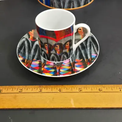 LOT 88: Limited-edition "Arte de Café" Tableware and Espresso Set Featuring the Artwork of Antonio Prats-Ventós/ with Original...