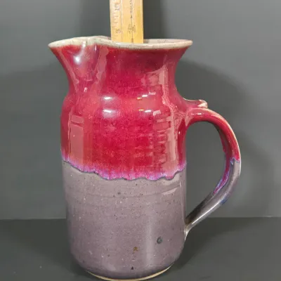 LOT 92: Home Decor Including Botanical Print Signed by Artist C. L. Britzke-Neil, Hand-crafted Stoneware Bowls, Pitcher, & Lidded...