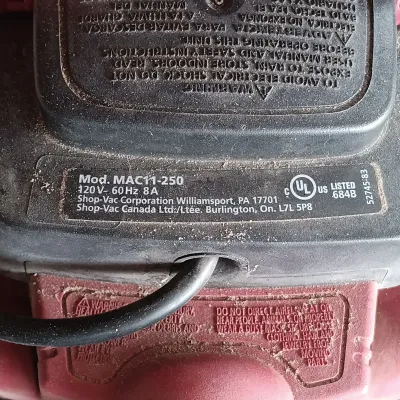 LOT 128: Garage Finds - 5 Gallon Shop Vac with an Assortment of Tools